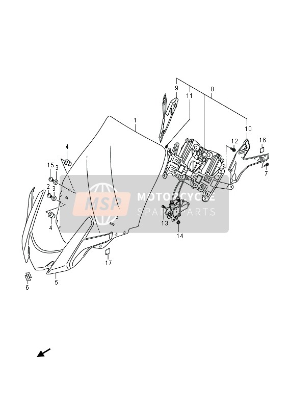 Suzuki AN650Z BURGMAN EXECUTIVE 2013 WINDSCHILD für ein 2013 Suzuki AN650Z BURGMAN EXECUTIVE